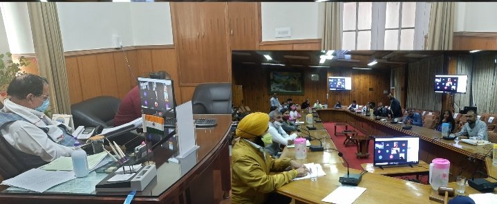 नगर निगम की मासिक बैठक,शहरी विकास मन्त्री ने सचिवालय से विडियो काॅन्फ्रेसिंग के माध्यम से की अध्यक्षता