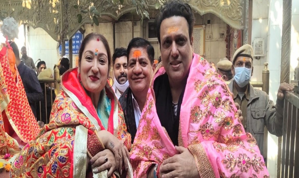 बाॅलीवुड अभिनेता गोविंदा ने पत्नी संग किए माता चिंतपूर्णी के दर्शन