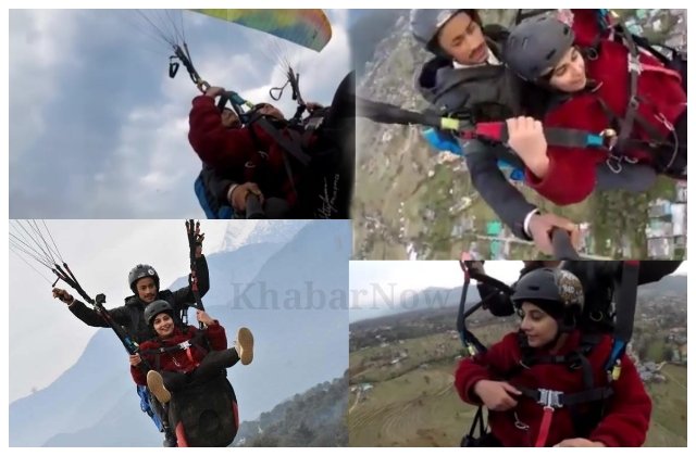 अभिनेत्री विद्या बालन ने लिया बिलिंग में टेंडम उड़ान का आनंद