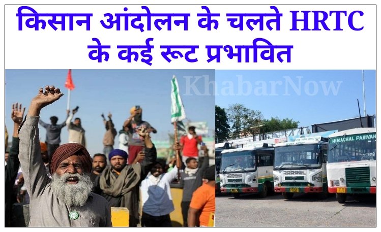 हिमाचल: किसान आंदोलन के चलते HRTC के कई रूट प्रभावित