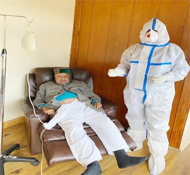 पूर्व मुख्यमंत्री वीरभद्र सिंह का लिया गया कोरोना सैंपल, रिपोर्ट का इंतजार