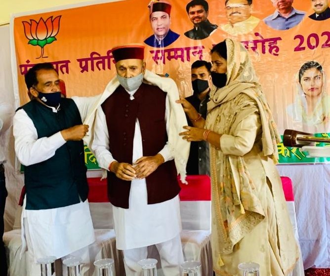 पूर्व मुख्यमंत्री धूमल भोरंज मण्डल पँचायत प्रतिनिधी सम्मान समारोह में रहे बतौर मुख्यातिथि उपस्थित।