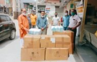 बड़सर भाजपा के द्वारा फ्रंटलाइन कोरोना योद्धाओं को पहुंचाई जा रही बचाव सामग्री।
