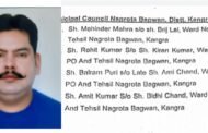 रोहित कुमार (तनु) को नगरोटा बगवां वार्ड नंबर 5 से किया गया पार्षद मनोनीत