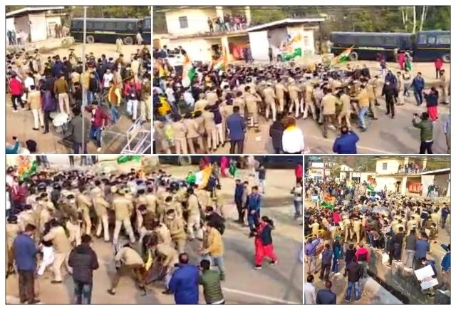 युवा कांग्रेस ने किया विधानसभा का घेराव, धक्कामुक्की में महिला पुलिस कर्मी समेत आधा दर्जन घायल