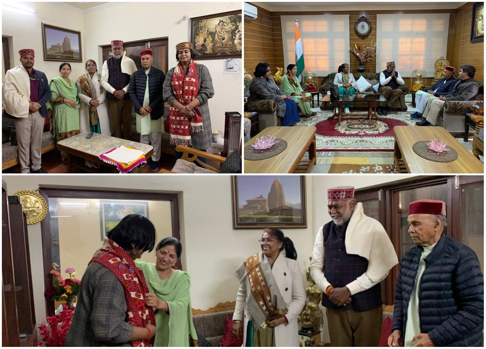 समीरपुर में पूर्व मुख्यमंत्री धूमल से मिले केंद्रीय राज्य मंत्री प्रहलाद सिंह