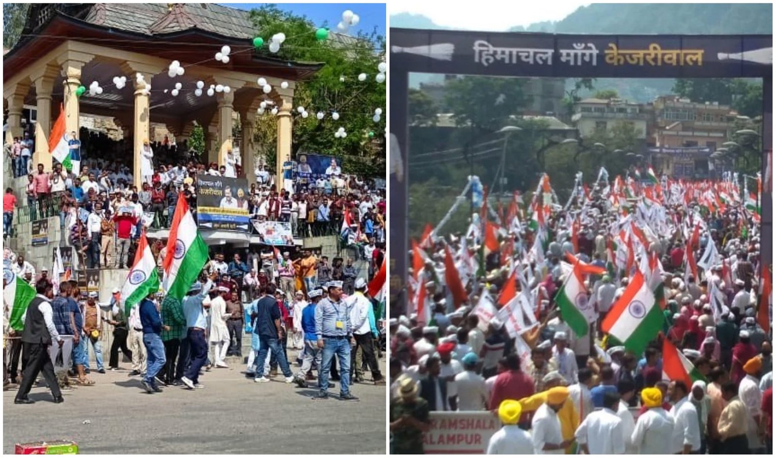 Himachal: पहाड़ों में गरजे केजरीवाल, रोड शो में उमड़ा जनसैलाब