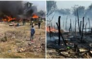 ऊना में आग का तांडव: दर्जनों झुग्गियां जलकर राख