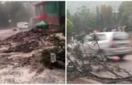 शिमला में भारी बारिश, नालों में तब्दील हुई कई सड़कें, ओलावृष्टि से फसलों को नुकसान