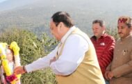 जगत प्रकाश नड्डा ने कुल्लू में भारत के लौह पुरुष वल्लभभाई पटेल की जन्म जयंती पर  की पुष्पांजलि अर्पित