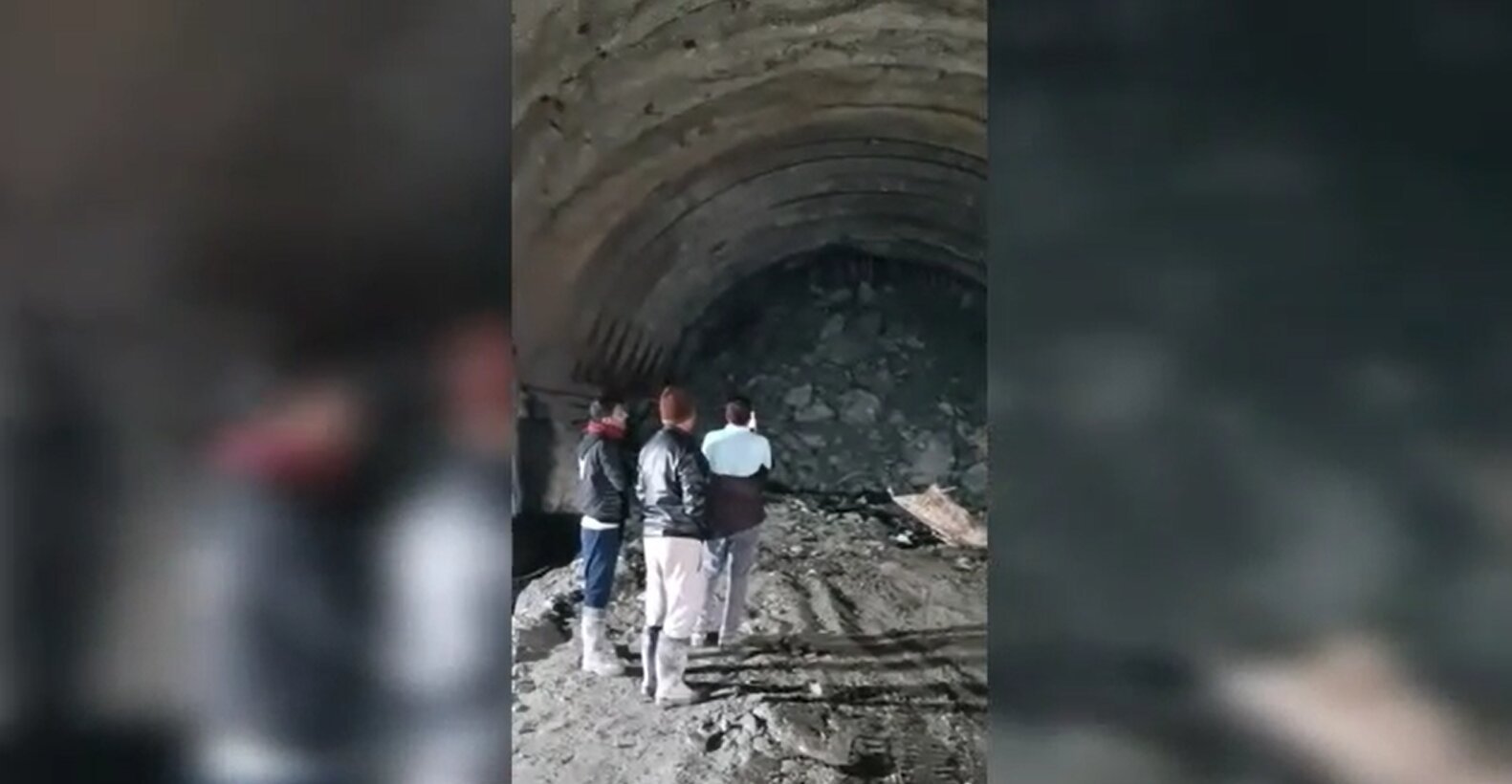 कीरतपुर-मनाली फोरलेन की टनल का धंसा हिस्सा, हादसे के समय मजूद थे 50 मजदूर किसे के हताहत होने की खबर नहीं