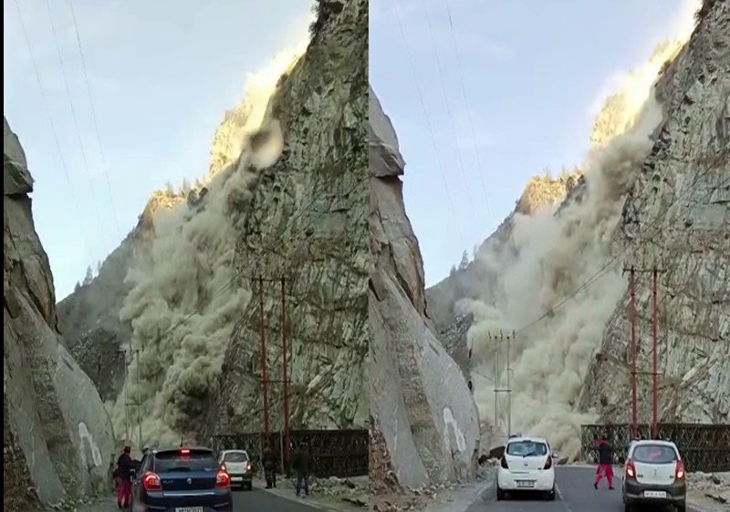 हिमाचल प्रदेश के किन्नौर में भूस्खलन,राष्ट्रीय राजमार्ग ब्लॉक