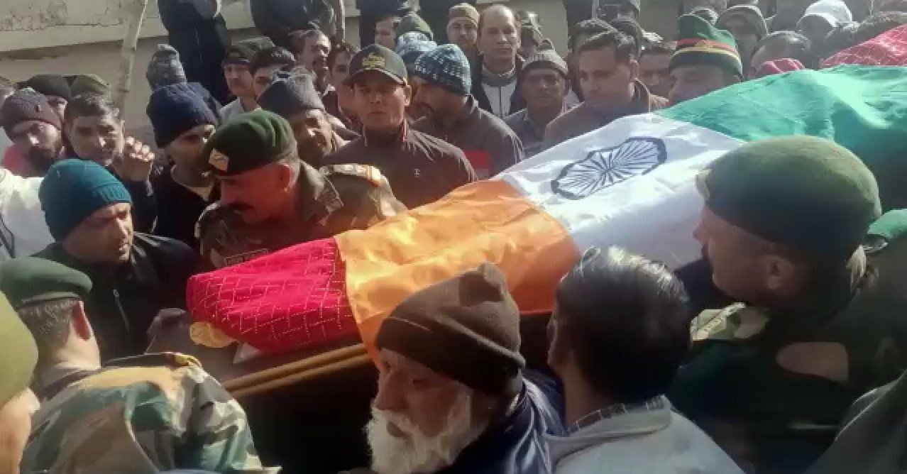 कश्मीर में शहीद हिमाचली जवान अमरीक सिंह का हुआ आज अंतिम संस्कार