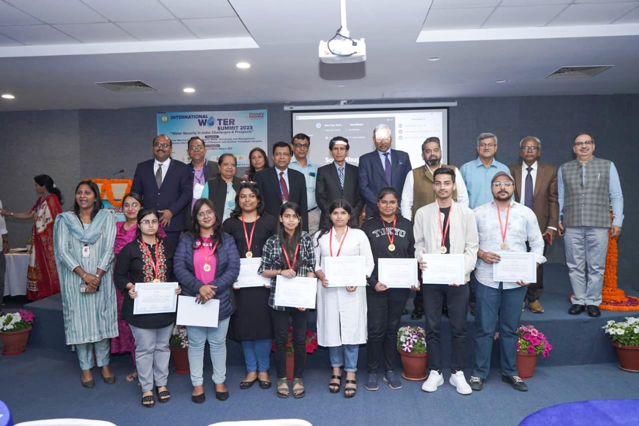 मानव रचना ने अंतर्राष्ट्रीय जल शिखर सम्मेलन का आयोजन किया;