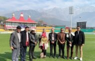 ब्रिटिश डेप्युटी हाई कमिश्नर कैरोलीन ने धर्मशाला  क्रिकेट स्टेडियम का किया दौरा