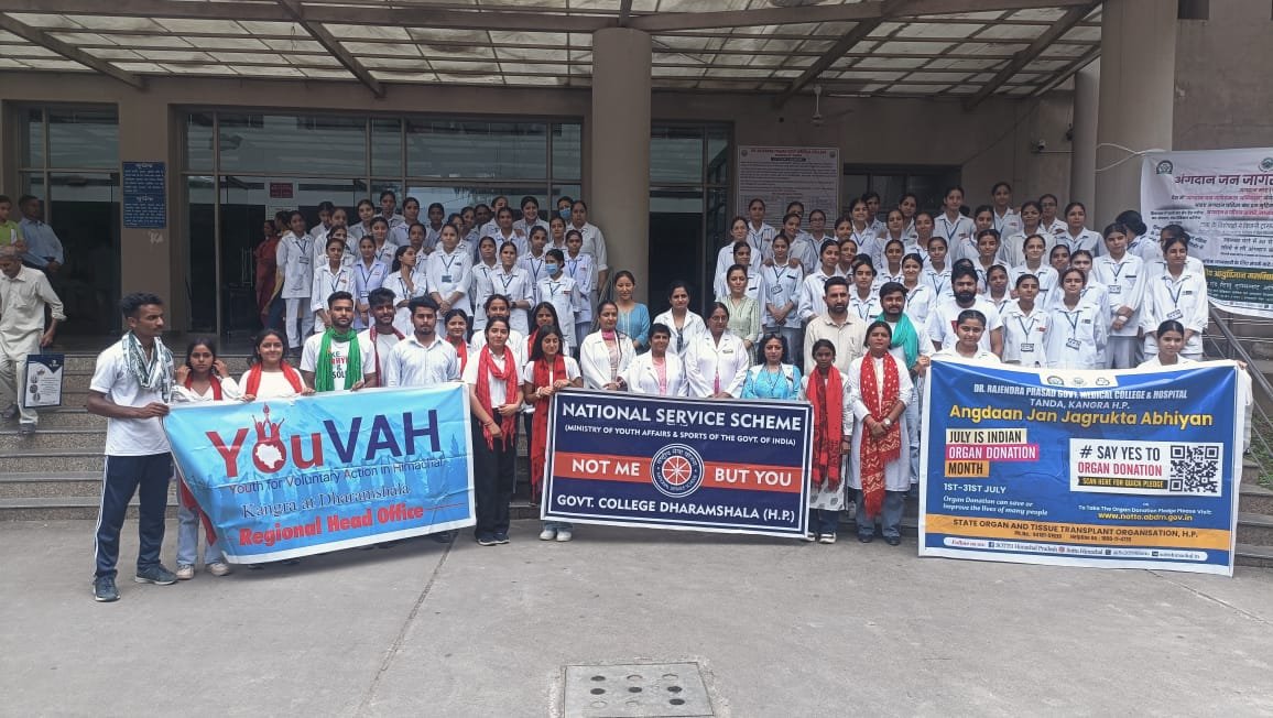 YouVAH NGO और SOTTO हिमाचल प्रदेश ने सफलतापूर्वक मनाया अंग दान माह