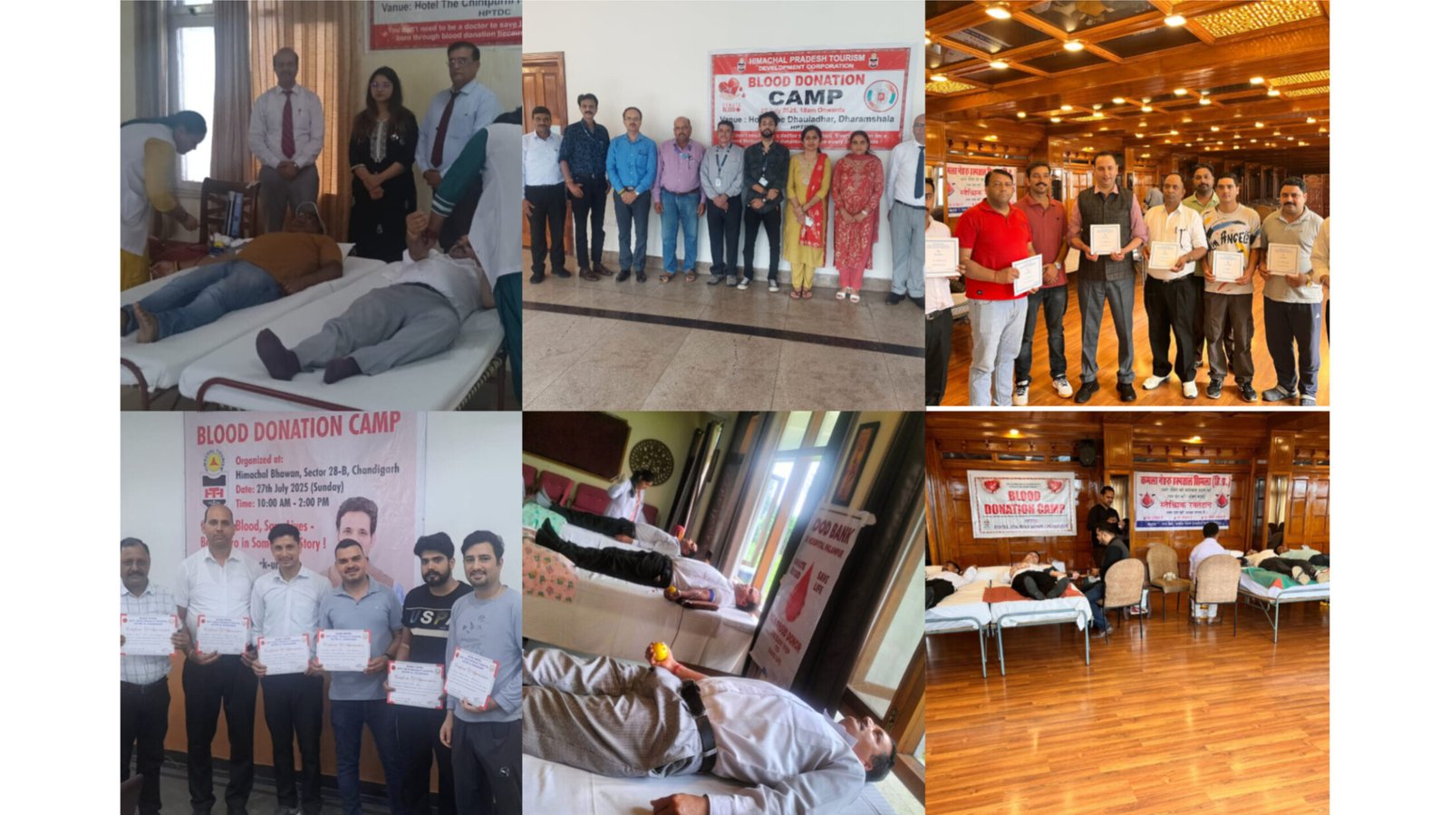 HPTDC द्वारा  विभिन्न इकाइयों में  में रक्तदान शिविर का आयोजन